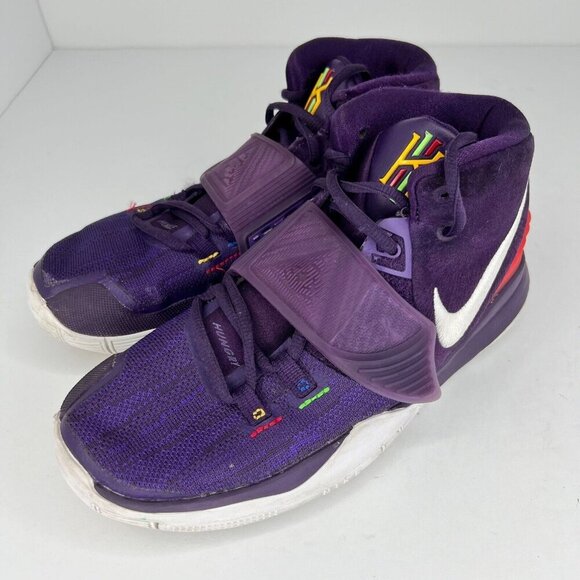 Nike Boys BQ5599-500 Purple Kyrie 6 Enlightenment Size 5.5Y Basketball Shoes - Picture 1 of 9